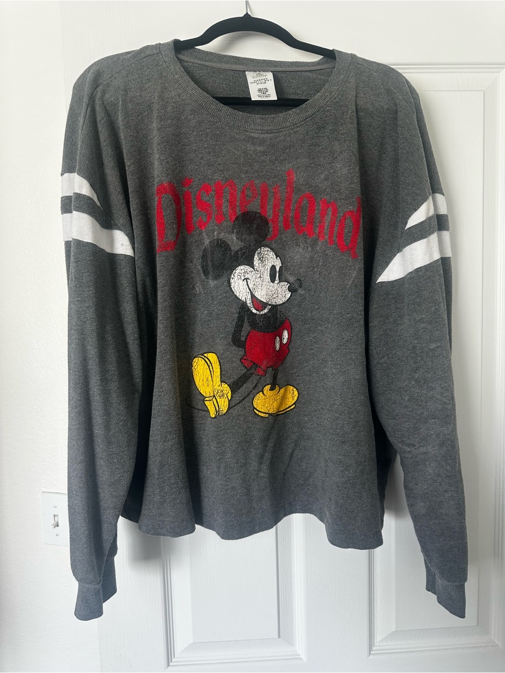 Disney Gray Crewneck Sweatshirt with Mickey Graphic